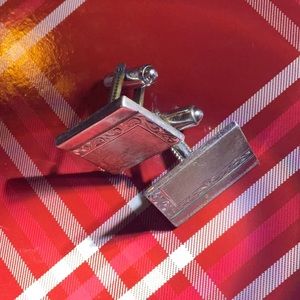 Silver vintage cuff links